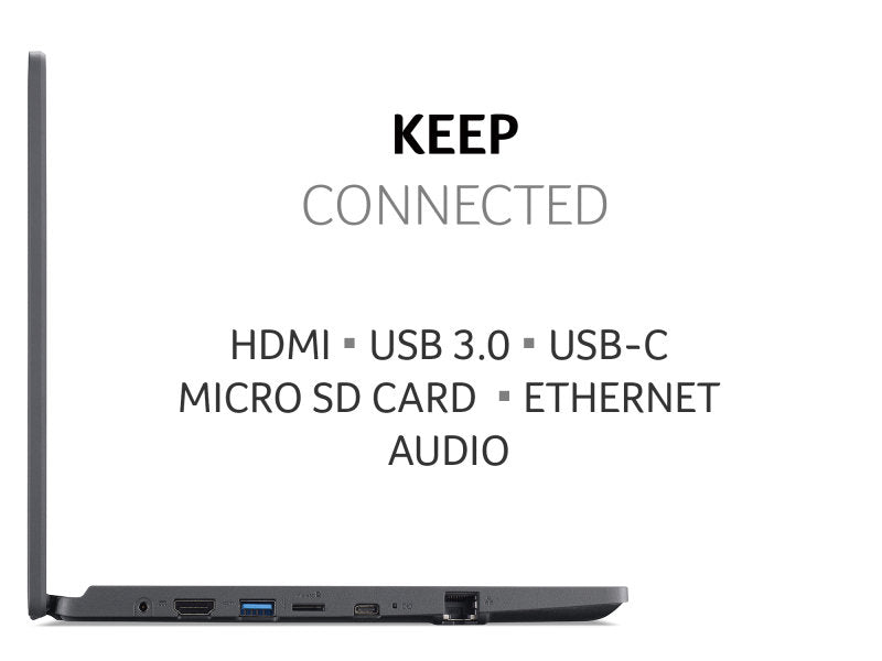 GameFury-Acer TravelMate B3 Laptop - Intel Celeron, 4GB & 64GB eMMC, 11.6"Windows 11