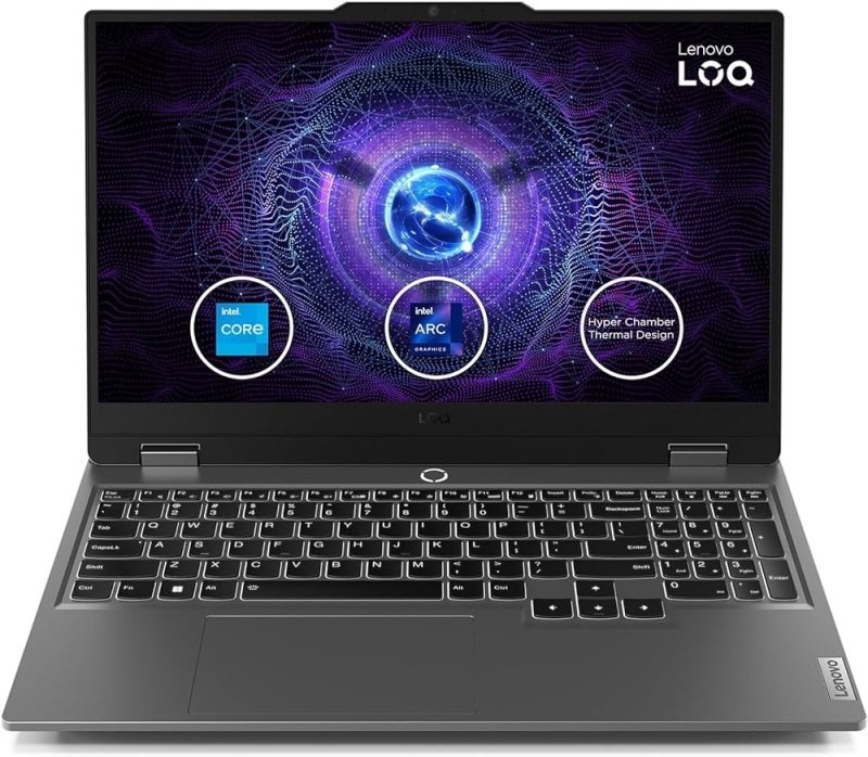Lenovo LOQ 15IAX9I 15.6 Inch Gaming Laptop - Intel Core i5-12450HX, Intel Arc A530M
