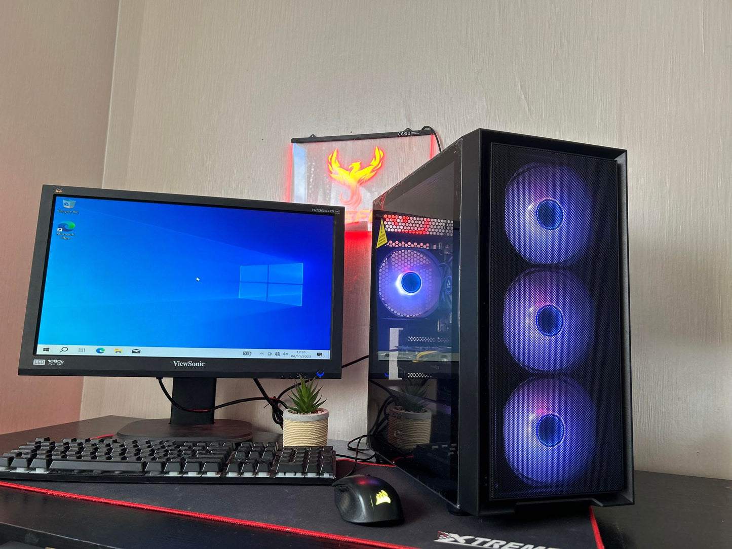 GameFury-Gaming Pc Bundle-Amd Ryzen 5 5500 ,RTX 2070 8GB,16GB Ram,256GB SSD+1TB HHD Win 11