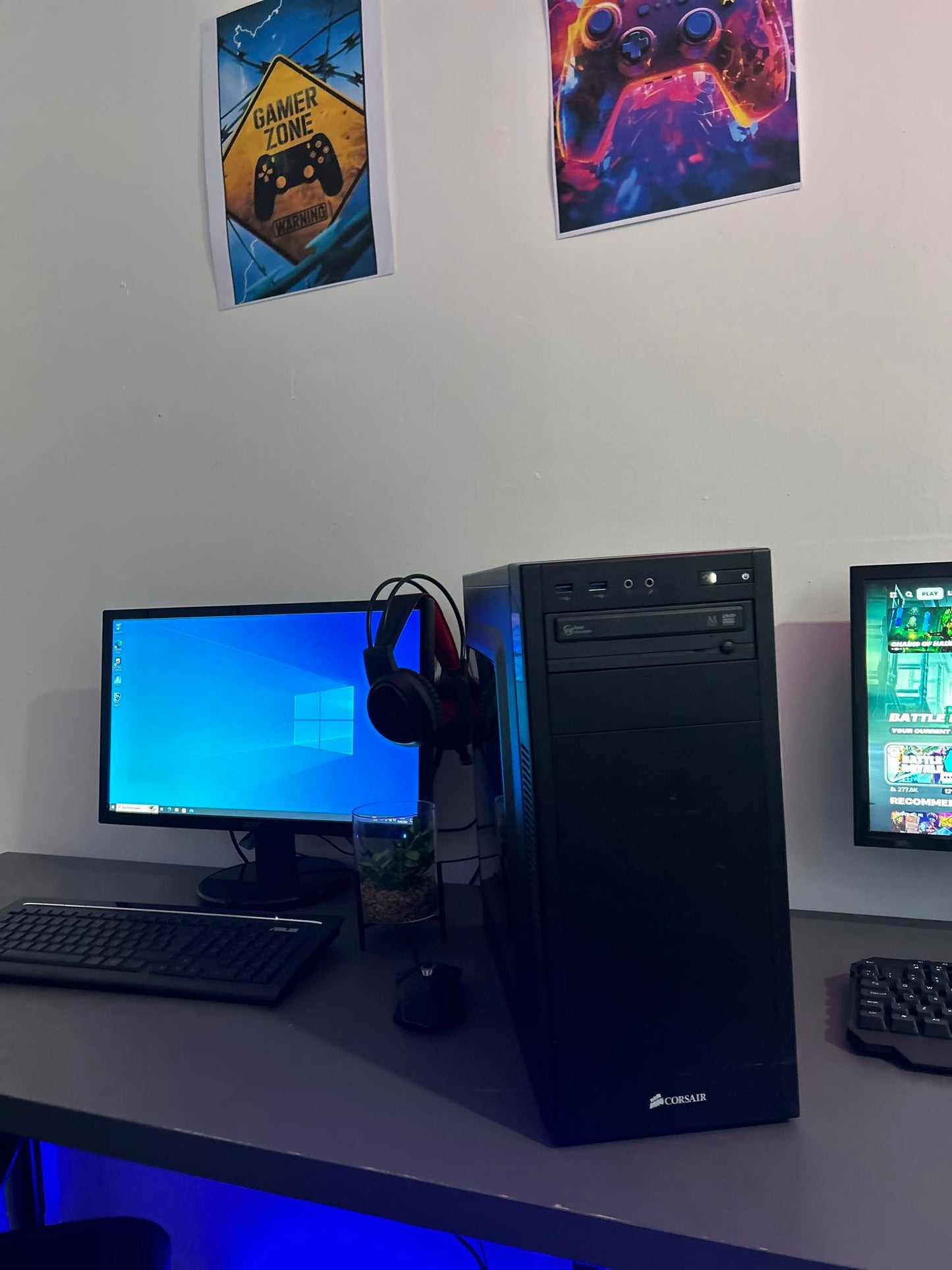 GameFury-Corsair Gaming Pc Bundle- Amd FX 6350 , GTX 970 4GB , 16GB Ram, 256GB SSD +1TB HHD Windows 10 Pro Full Set Up Bundle With Monitor.