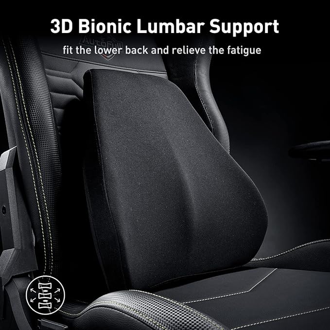 AutoFull C3 Gaming Chair Ergonomic Office Chair with 3D Bionic Lumbar Support, Racing Style Premium PU Leather Computer Chair Gamer Chairs with Footrest and Headrest,Black,(3-Years Warranty)