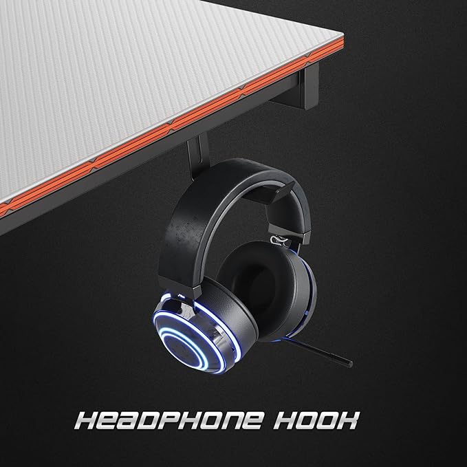 Gaming Desk 80 x 50 cm PC Computer Desk, Home Office Desk Table Gamer Workstation, Simple Game Table, White