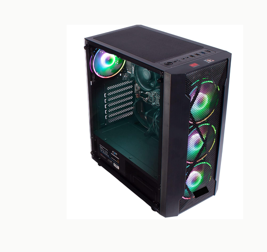 GameFury-Gaming PC Bundle 22” Set : Intel Core i5-16GB RAM, GT 1030 2GB Graphics Card, 256GB SSD + 1TB HDD, Windows 10, Wi-Fi, 4 x RGB FANS