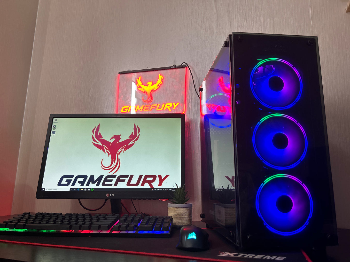 Fast Gaming Pc Bundle , Ryzen 7 3700X , RTX 2060 6GB , 16GB Ram, 240GB SSD+1TB HHD Win11