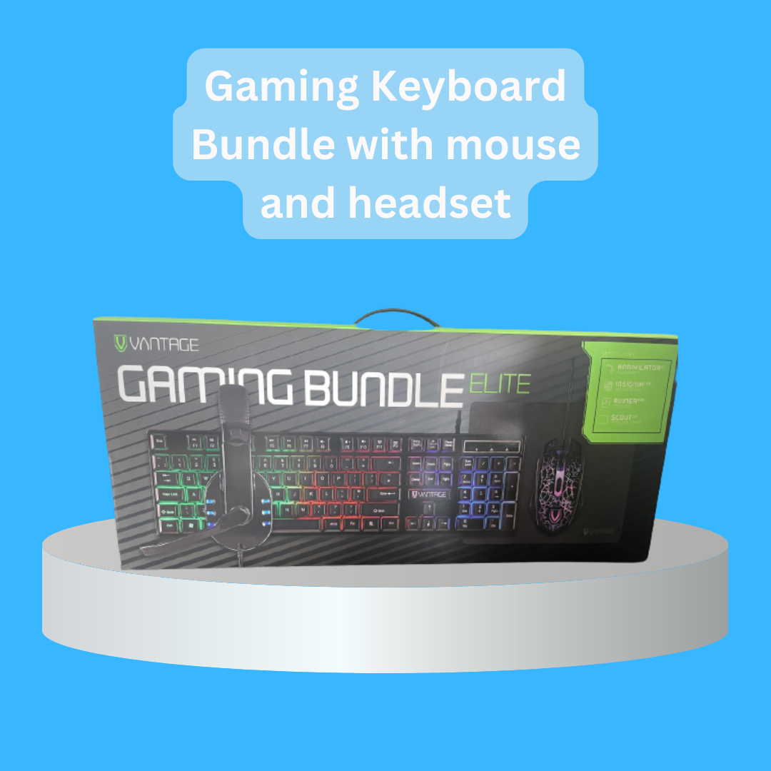 Gaming Keyboard Bundle With Mouse and Headset.