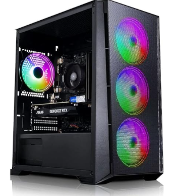 GameFury ™ LightDominator07 Gaming PC, Ryzen 5500 • RTX 4060 OC Graphics Card • 16GB 3000MHz DDR4 • 1TB SSD • 700W PSU  • Black Mesh RGB Gaming Case • WIFI • Windows 11