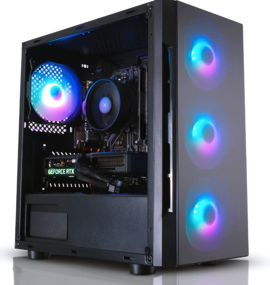 GameFury-Gaming PC - AMD Ryzen 5 5500 4.2Ghz, Nvidia RTX 3050 8GB, 16GB RAM, 500GB NVMe SSD, 650W 80+ PSU, Wi-Fi, Windows 11,