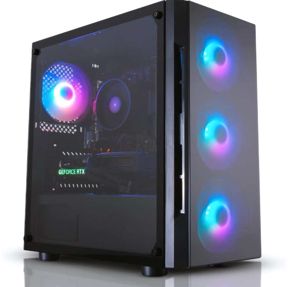 GameFury-Gaming PC - AMD Ryzen 5 5500 4.2Ghz, Nvidia RTX 3050 8GB, 16GB RAM, 500GB NVMe SSD, 650W 80+ PSU, Wi-Fi, Windows 11,