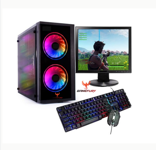 GameFury- Budget Gaming PC Bundle Intel Core i5 -8GB RAM - 500GB HDD – GT 710 2GB , ARGB Gaming Case - WINDOWS 10