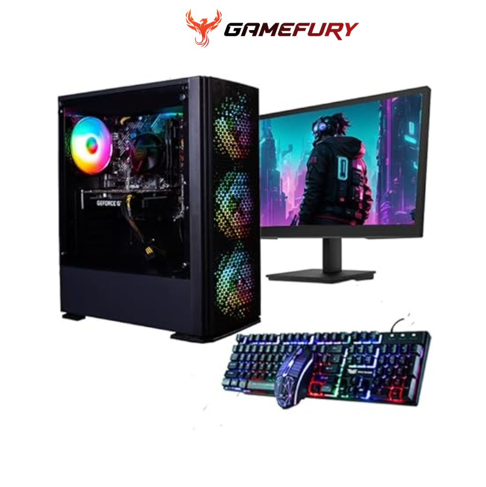 GameFury-Gaming Pc Bundle- Amd Ryzen 7 3800X,RTX 4060 8GB OC,1TB SSD , 32GB Ram, WIFI, Windows 11