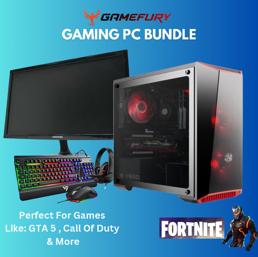 GameFury -Gaming Pc Bundle - Intel i5 4690 3.5Ghz , GTX 1060 3GB ,16GB Ram, 240GB SSD +500GB HHD Windows 11