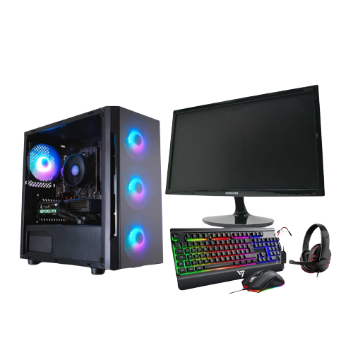 GameFury-Gaming PC Bundle - AMD Ryzen 5 3600 3.6Ghz , RTX 2060 6GB, 16GB RAM, 250GB SSD +1TB HHD, 600W  PSU, Wi-Fi, Windows 11