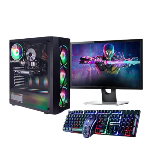 GameFury-Gaming PC Bundle 24” Set : Intel Core i7-16GB Ram, GTX 1050Ti 4GB ,256GB SSD+1TB HDD, Windows 10