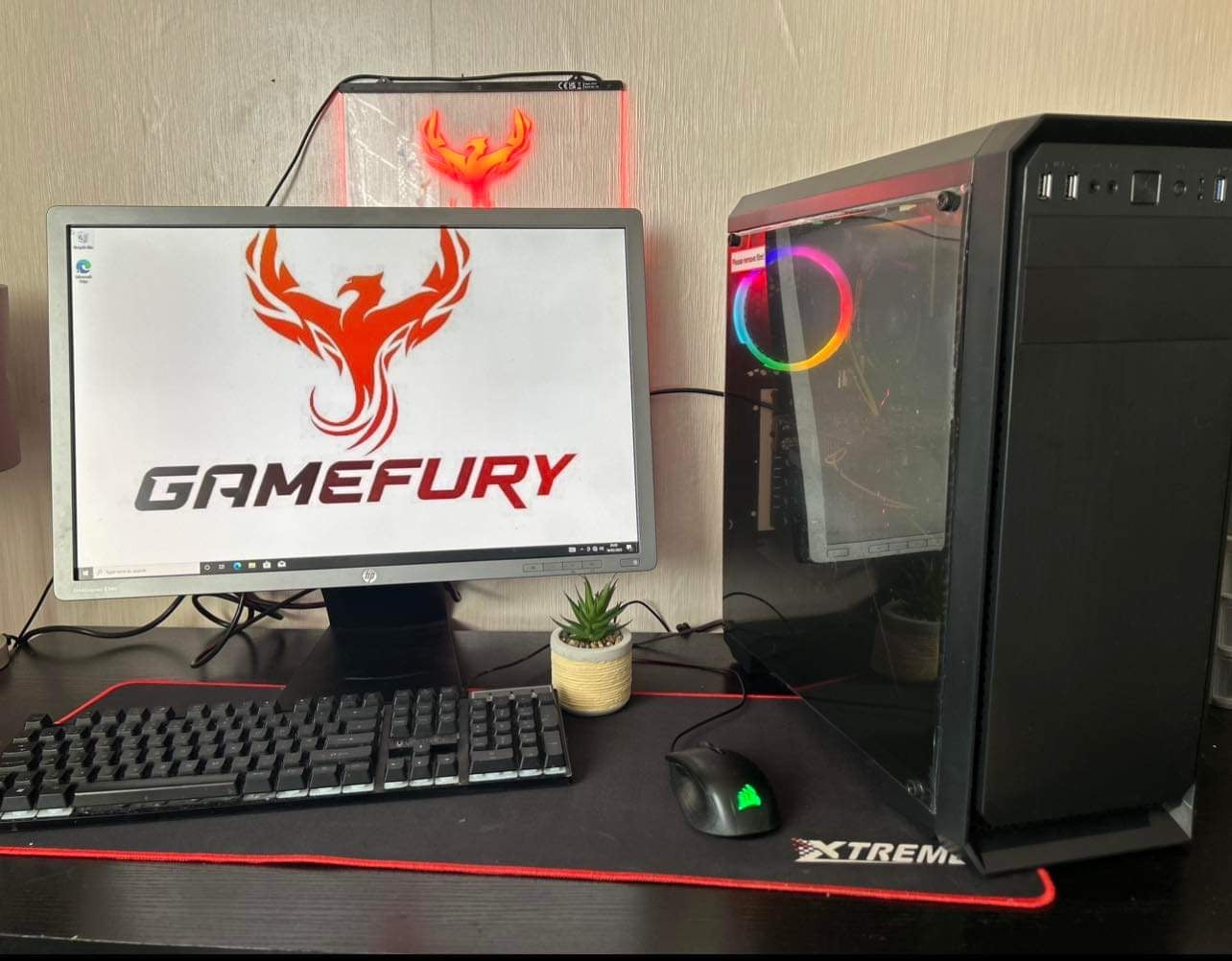 gaming pc bundle with 2 monitors