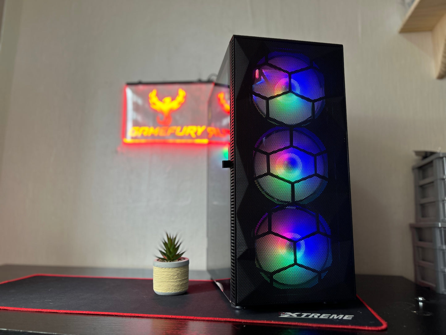 GameFury - Gaming Pc , Ryzen 7 3800X, RTX 2060 8GB  ,16GB Ram , 240GB SSD+1TB Windows 11 Pro