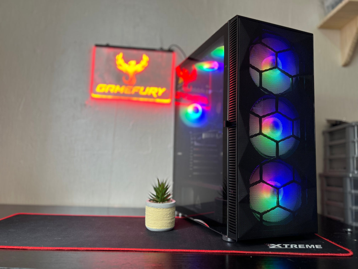 GameFury - Gaming Pc , Ryzen 7 3800X, RTX 2060 8GB  ,16GB Ram , 240GB SSD+1TB Windows 11 Pro